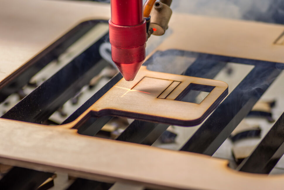 robotic laser wood cutting application