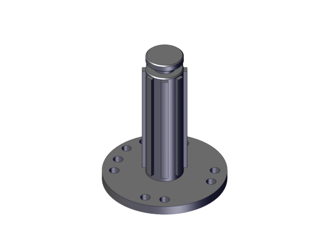 Fluted metal support, 100 mm high, for single bracket in robotic dresspack