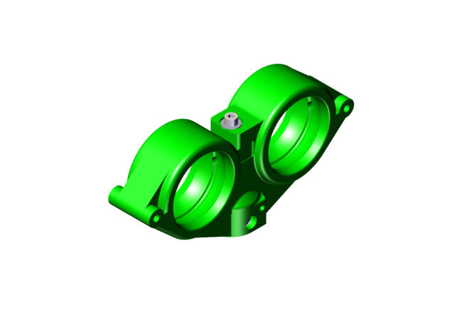 Green rotating double bracket for robotic cable management system