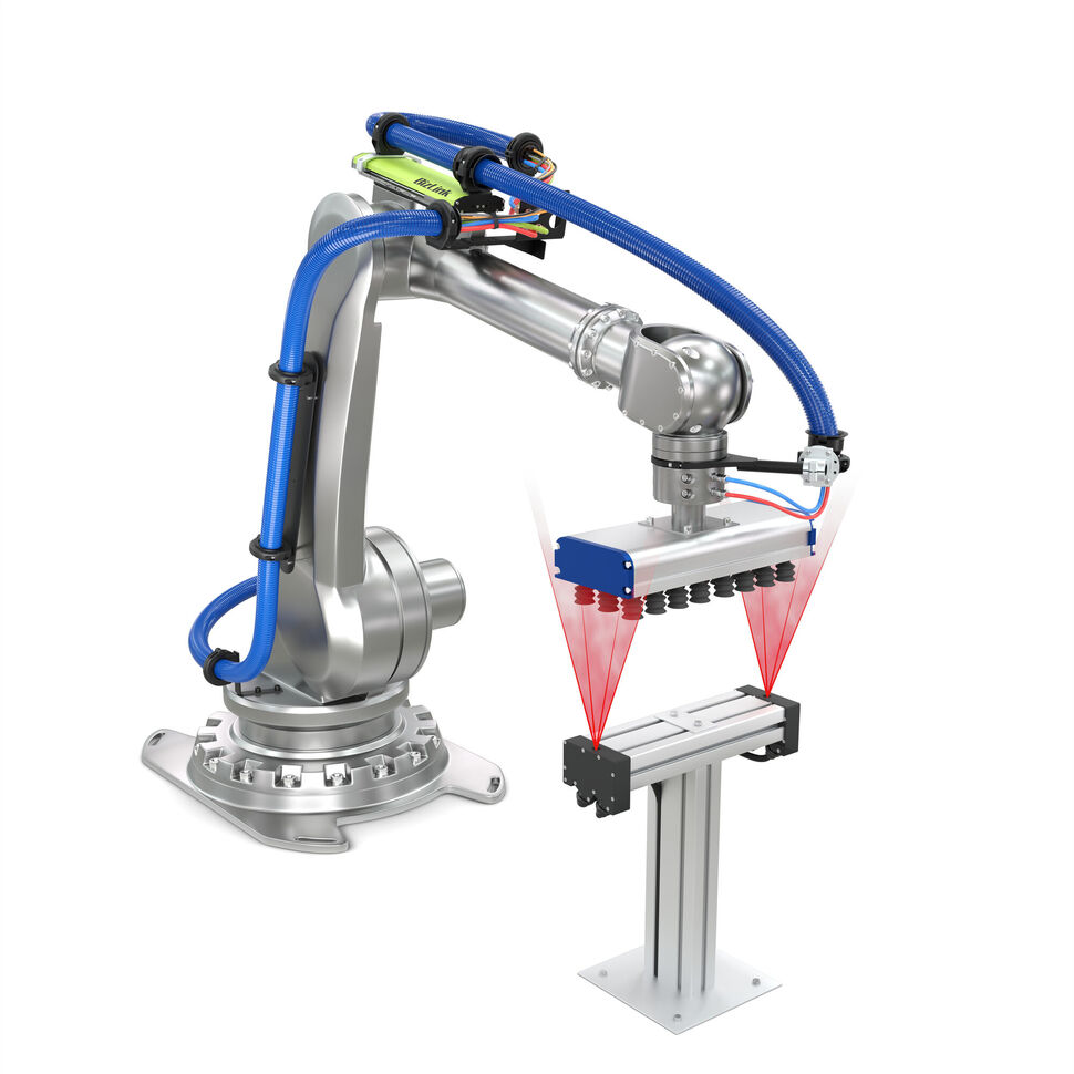 Silver industrial robot showing 6D gripper measurement